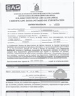 Certificado zoosanitario para exportación